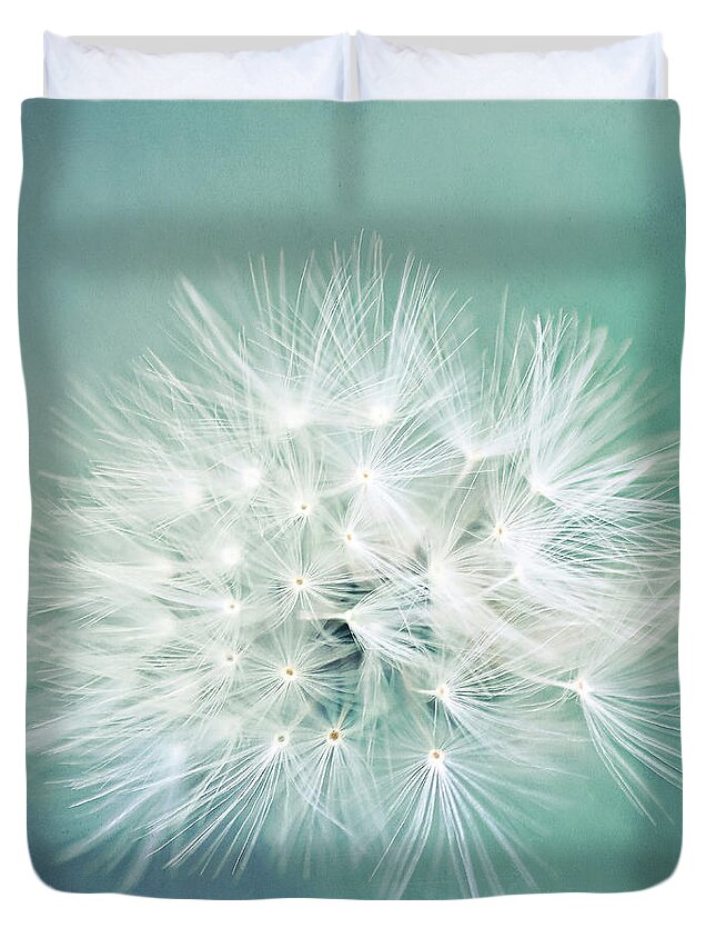 Dandelion Duvet Cover featuring the photograph Blue Awakening by Trish Mistric