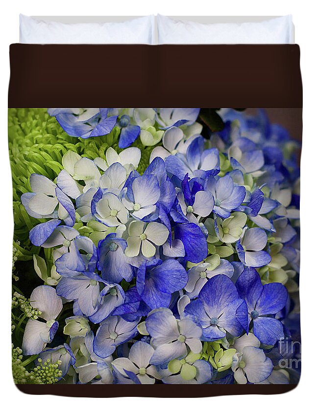 Digital Photography Duvet Cover featuring the photograph Blue dreams by Afrodita Ellerman
