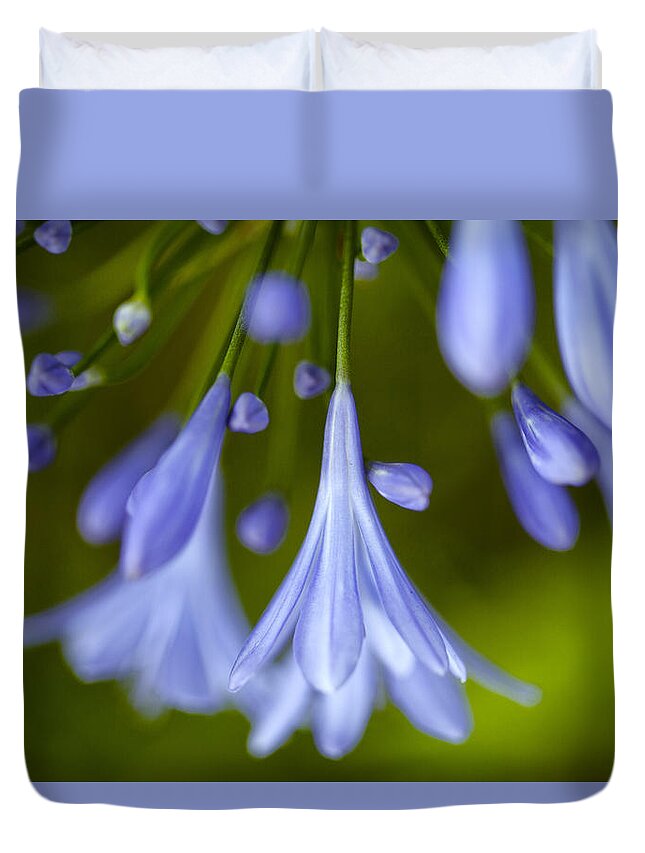 Flower Duvet Cover featuring the photograph Blue Flowers by Nailia Schwarz