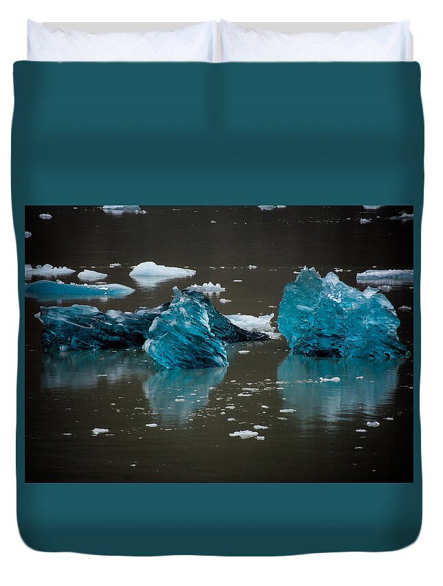 Gems Duvet Cover featuring the photograph Blue Gems by Robert McKay Jones
