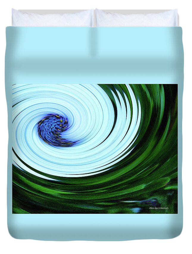 Wall Decor Duvet Cover featuring the photograph Blue on Flower by Coke Mattingly