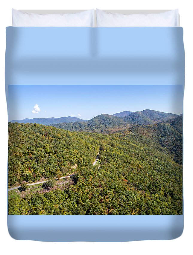 Parkway Duvet Cover featuring the photograph Blue Ridge Parkway3 by Star City SkyCams