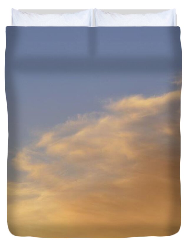 Abstract Duvet Cover featuring the photograph Blue Sky And Clouds Two by Lyle Crump