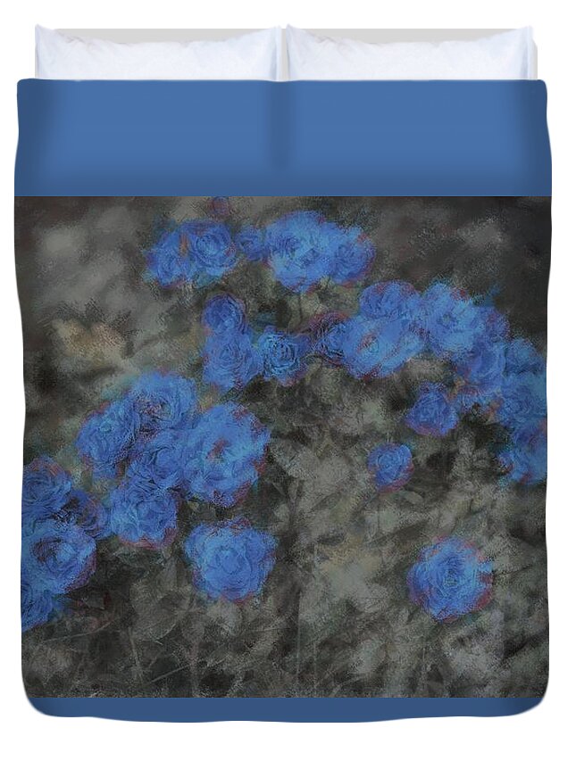 Depression Duvet Cover featuring the photograph Blue Summer Roses by The Art Of Marilyn Ridoutt-Greene