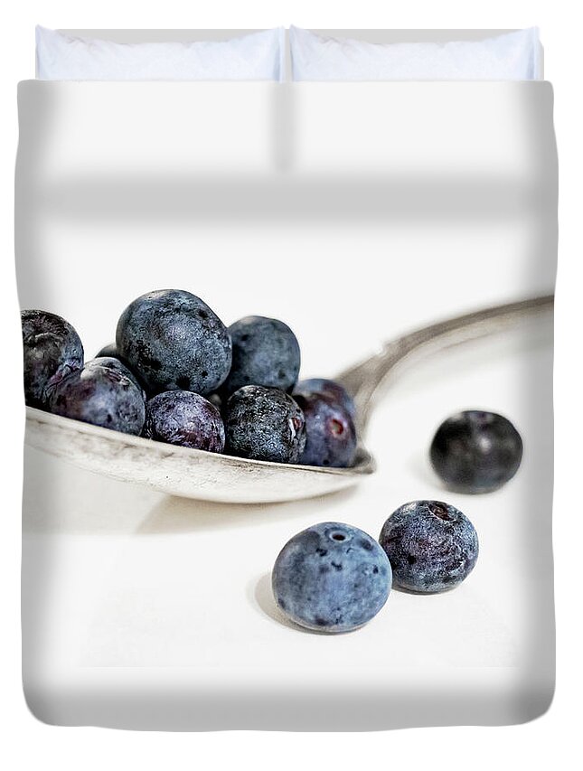 Blueberries Duvet Cover featuring the photograph Blueberries for... by Holly Ross