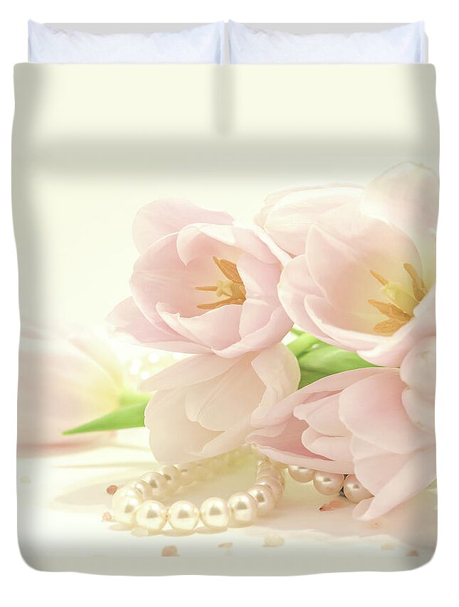 Pink Duvet Cover featuring the photograph Blush by Holly Ross