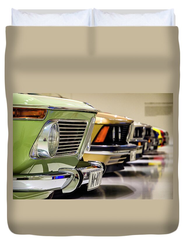 Bmw Duvet Cover featuring the photograph BMW Evolution by Pablo Lopez