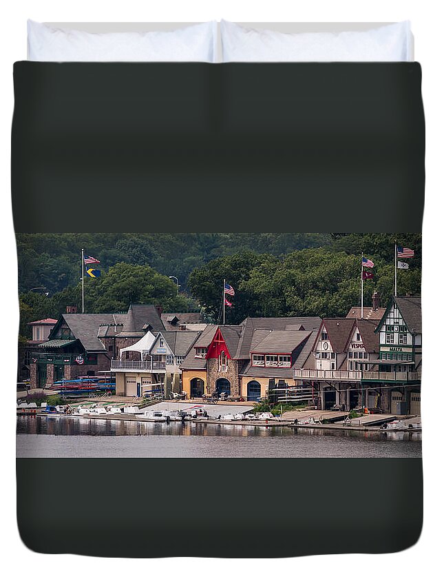 Terry D Photography Duvet Cover featuring the photograph Boathouse Row Philadelphia PA by Terry DeLuco