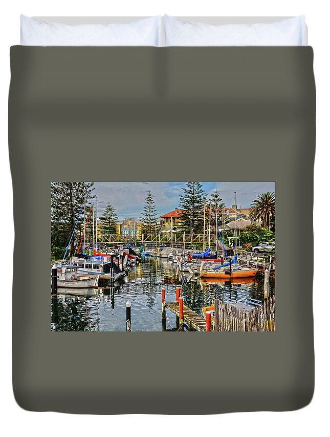 Boats Duvet Cover featuring the photograph Boats by Peter Krause