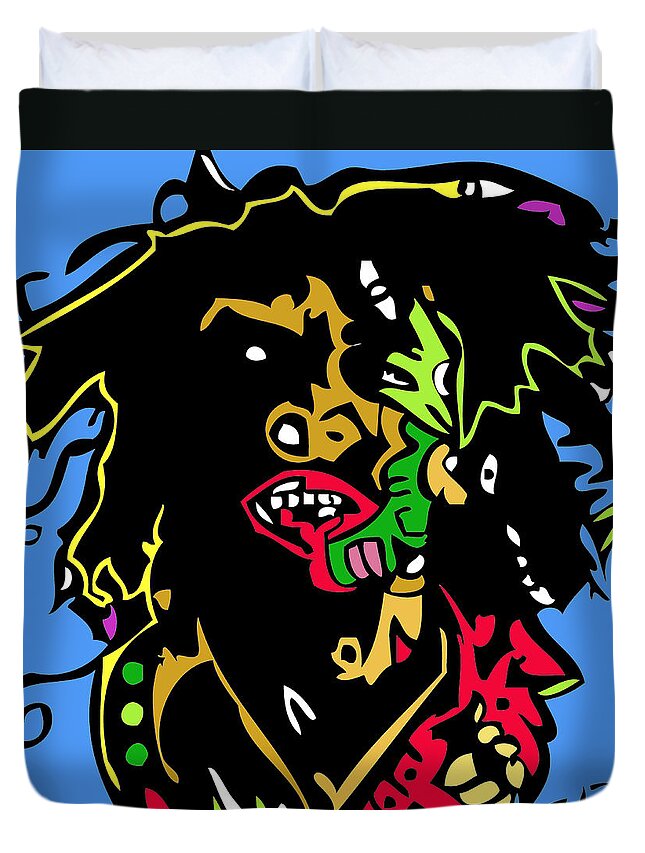 Bob Marley Full Color Duvet Cover For Sale By Kamoni Khem
