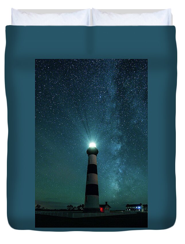 Bodie Duvet Cover featuring the photograph Bodie Under the Stars by Nick Noble