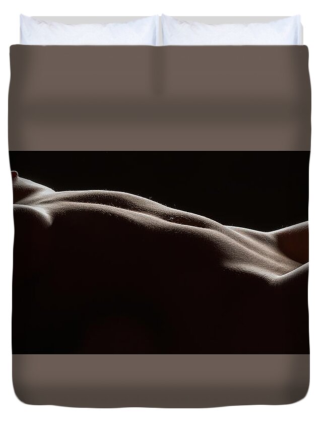 Silhouette Duvet Cover featuring the photograph Bodyscape 254 by Michael Fryd