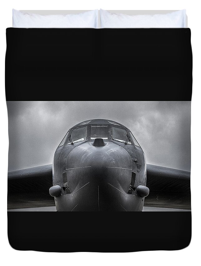 Boeing Duvet Cover featuring the digital art Boeing B-52 by Douglas Pittman