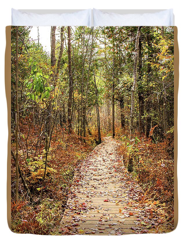 Trails Duvet Cover featuring the photograph Bog Trail by Rod Best