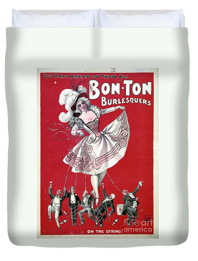 Burlesquers Duvet Cover featuring the photograph Bon Ton Burlesquers 365 days ahead of them all by Edward Fielding