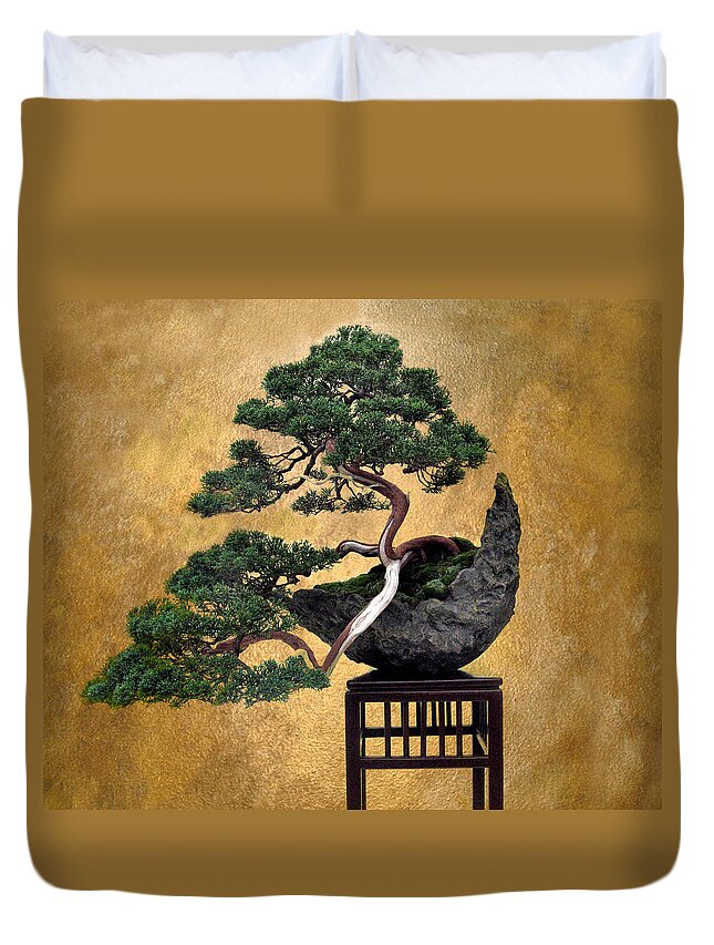 Tree Duvet Cover featuring the photograph Bonsai 3 by Jessica Jenney