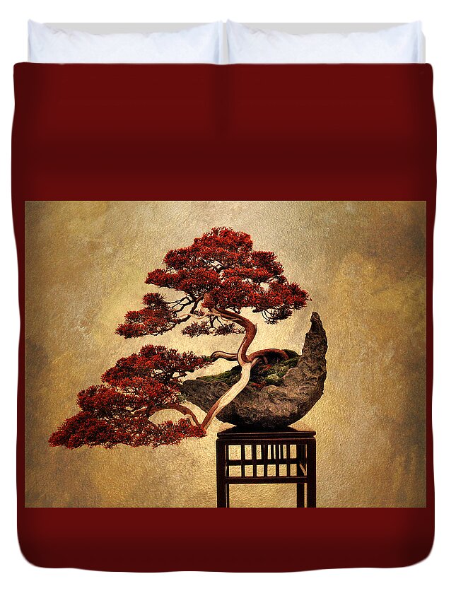 Asian Duvet Cover featuring the photograph Bonsai by Jessica Jenney
