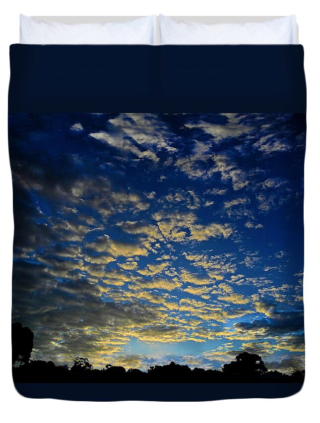 Sunset Duvet Cover featuring the photograph Boojum Sunset by Mark Blauhoefer