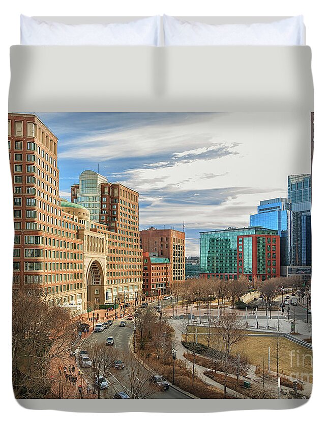 Elizabeth Dow Duvet Cover featuring the photograph Bostonian Hotel by Elizabeth Dow