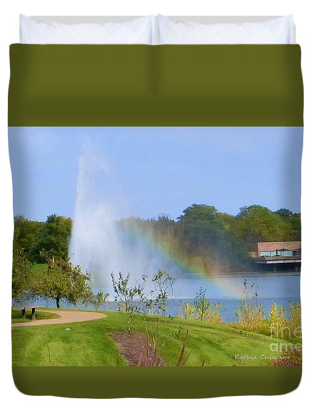 Photography Duvet Cover featuring the photograph Botanic Rainbow by Kathie Chicoine