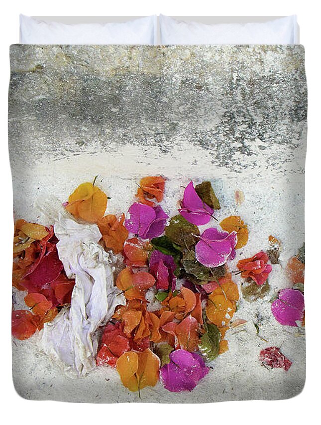Insight Duvet Cover featuring the photograph Bougainvillea's Last Reunion by Marc Nader