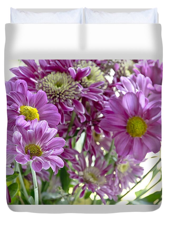 Bouquet Duvet Cover featuring the photograph Bouquet in the Morning. by Elena Perelman
