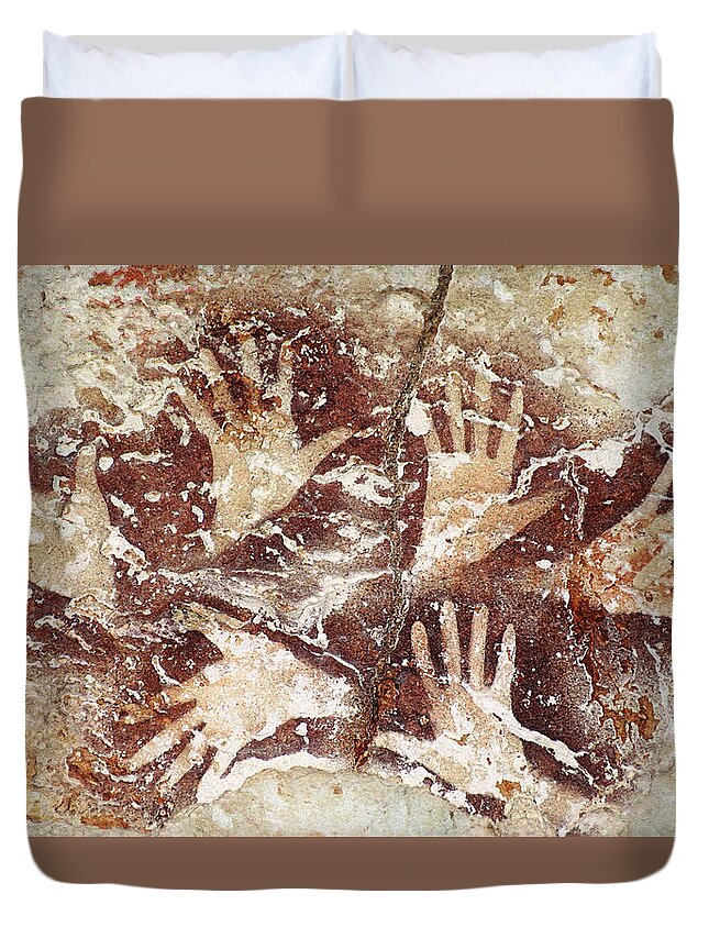 Bouquet Of Hands Duvet Cover featuring the digital art Bouquet of Hands - Ilas Kenceng by Weston Westmoreland