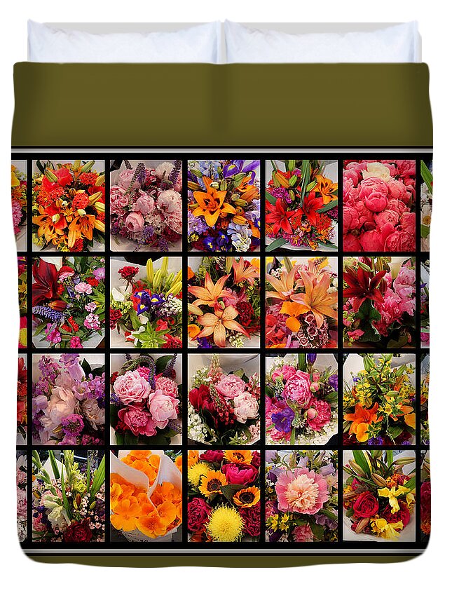 Flower Duvet Cover featuring the photograph Bouquets by Farol Tomson