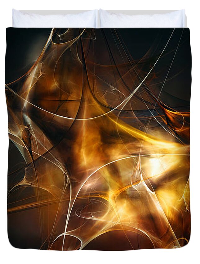 Neural Network Duvet Cover featuring the digital art Brainstorm by Scott Norris