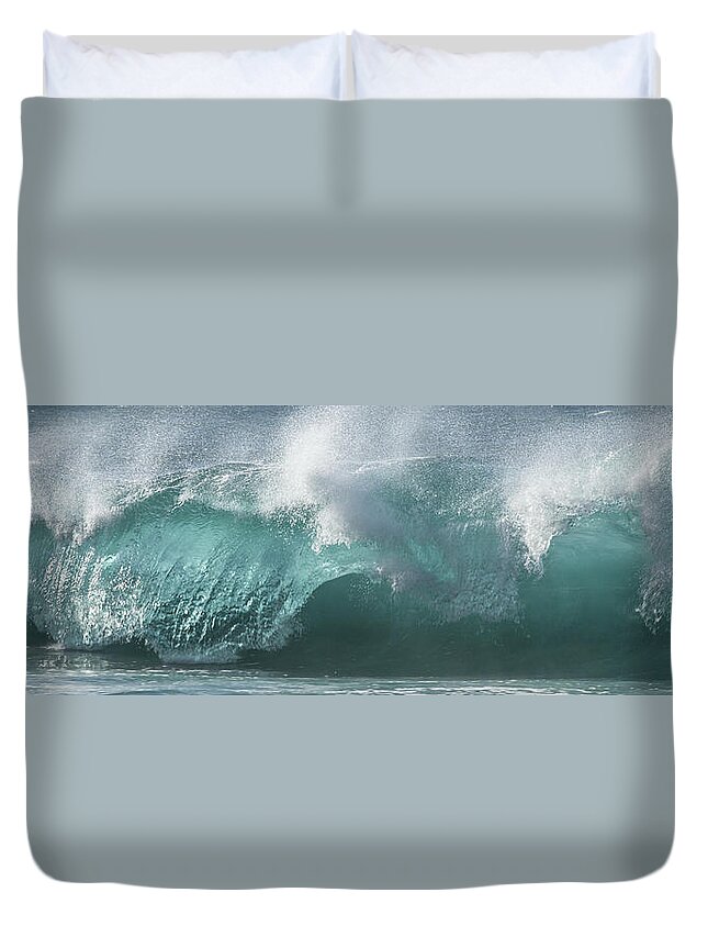 Ocean Duvet Cover featuring the photograph Breaking Wave by Roger Mullenhour