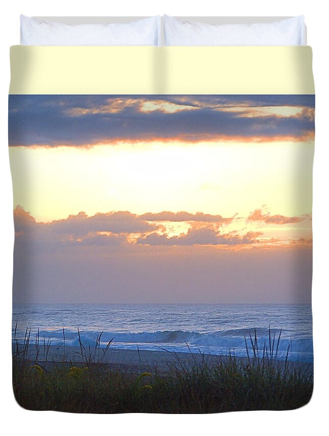 Clouds Duvet Cover featuring the photograph Breakthrough by Newwwman