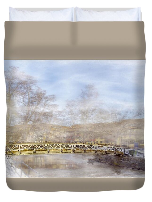 Artistic.painterly Duvet Cover featuring the photograph Bridge 2 by Leif Sohlman