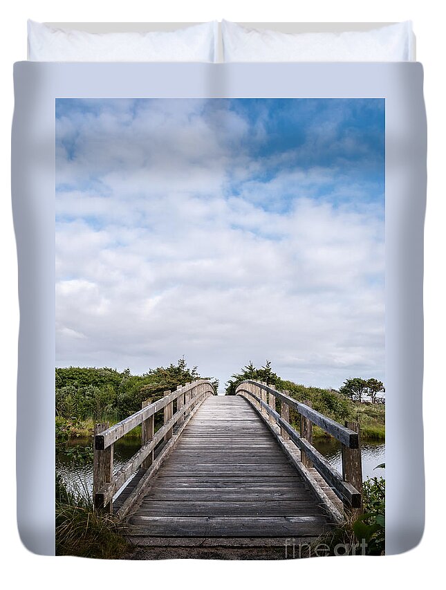 Arch Duvet Cover featuring the photograph Bridge To Forever by Al Andersen