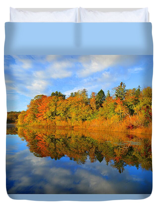 Fall Duvet Cover featuring the photograph Brilliance of Autumn by Dianne Cowen Cape Cod Photography