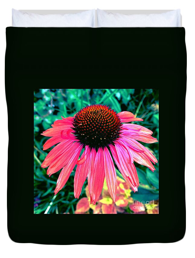 Flower Duvet Cover featuring the photograph Brilliant Coneflower by Onedayoneimage Photography