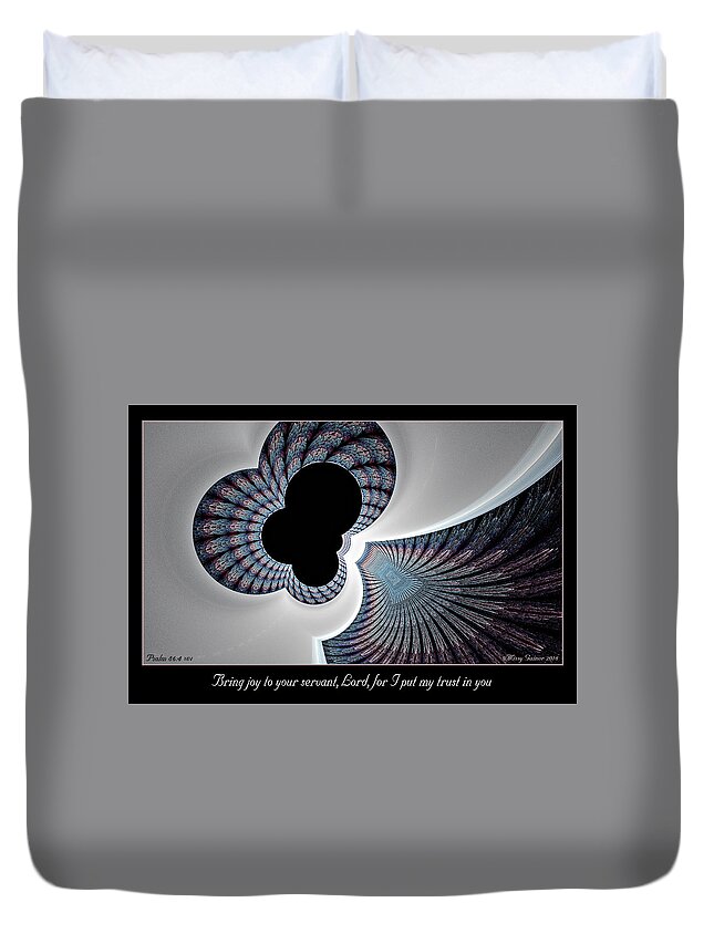 Fractals Duvet Cover featuring the digital art Bring Joy by Missy Gainer