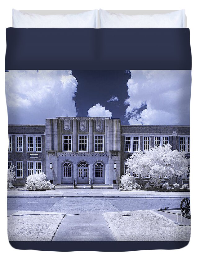 Bchs Duvet Cover featuring the photograph Brookland-Cayce HS-ir by Charles Hite