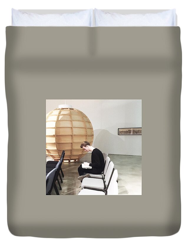 New York City Duvet Cover featuring the photograph Brooklyn Art Event by Sophie Jung