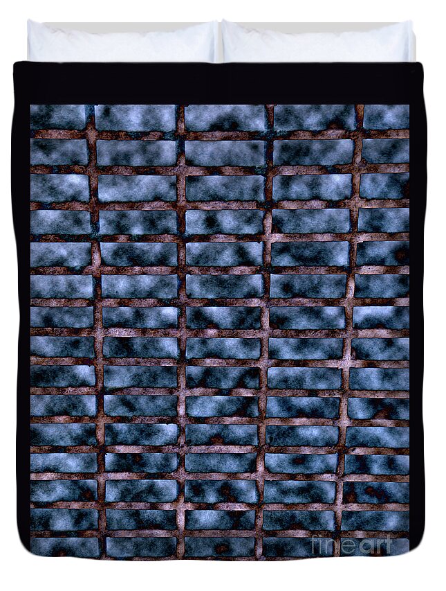 Brown And Blue Matrix Duvet Cover For Sale By John Stephens