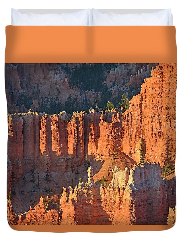 Bryce Duvet Cover featuring the photograph Bryce Canyon Sunrise 2016c by Bruce Gourley