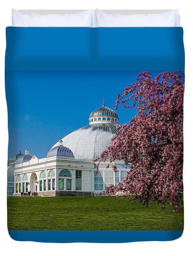 Botanical Gardens Duvet Cover featuring the photograph Buffalo Botanical Gardens North Lawns by Don Nieman