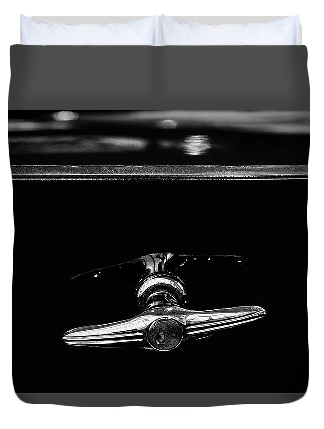 Lasalle Duvet Cover featuring the photograph Buick LaSalle Trunk Handle #2 by Stuart Litoff