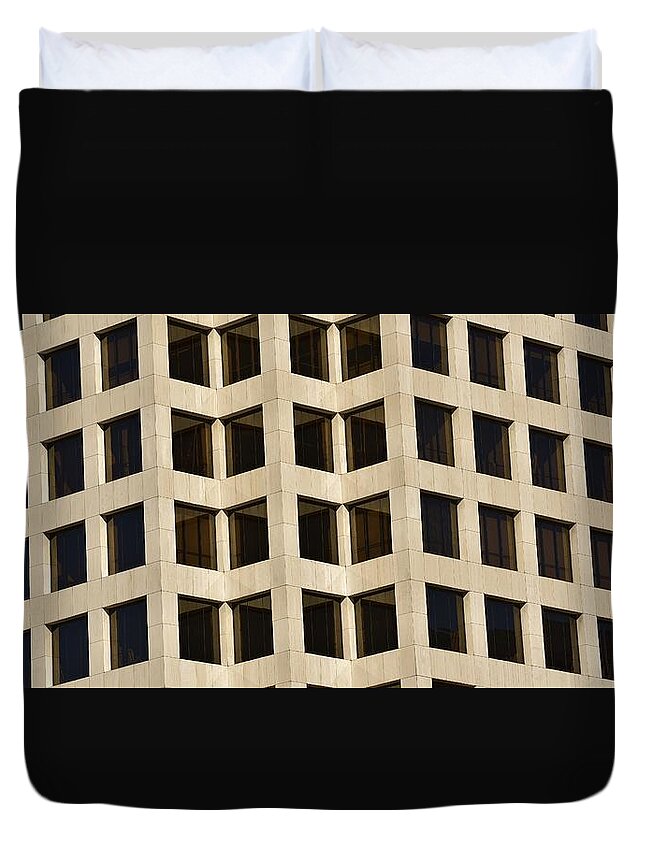 Linda Brody Duvet Cover featuring the photograph Building Abstract III by Linda Brody