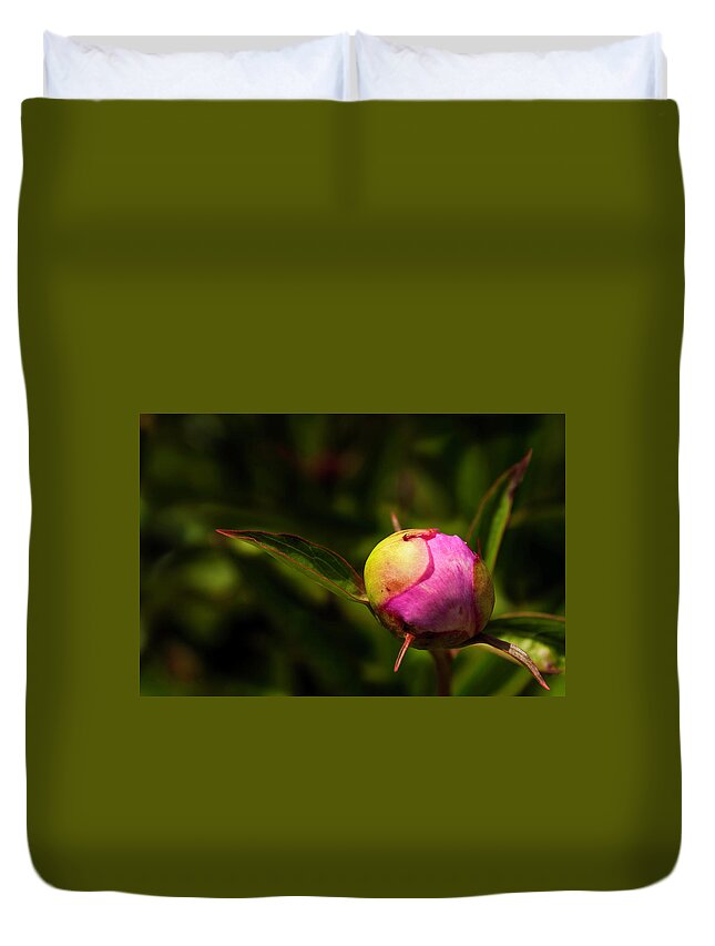 Peony Duvet Cover featuring the photograph Busting Out by John Roach
