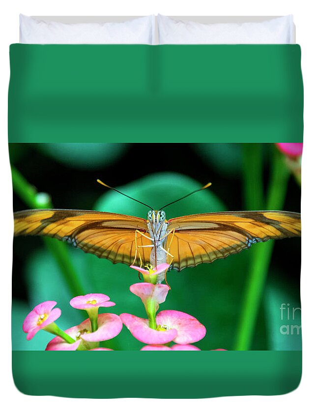 Butterfly Duvet Cover featuring the photograph Butterfly #1983 by Chuck Flewelling