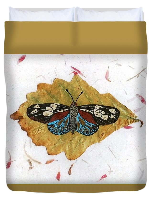Wildlife Duvet Cover featuring the painting Butterfly #2 by Ralph Root