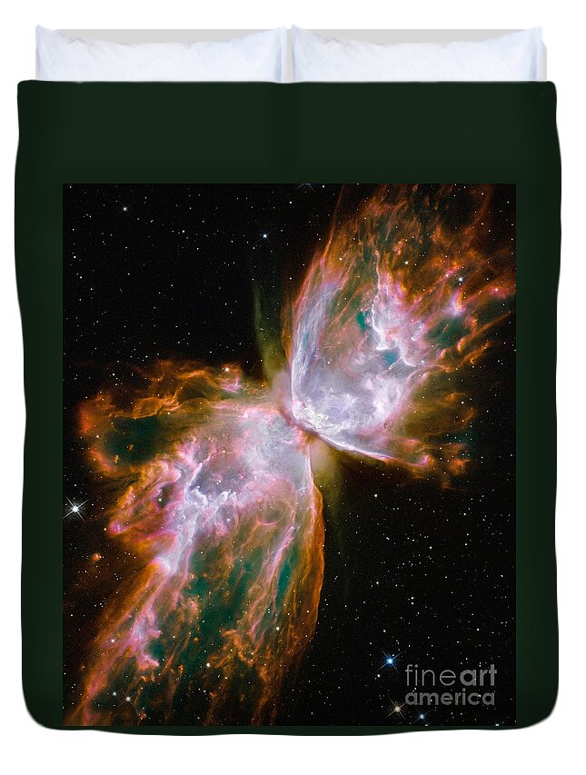 Nebula Duvet Cover featuring the digital art Butterfly Nebula by Nicholas Burningham