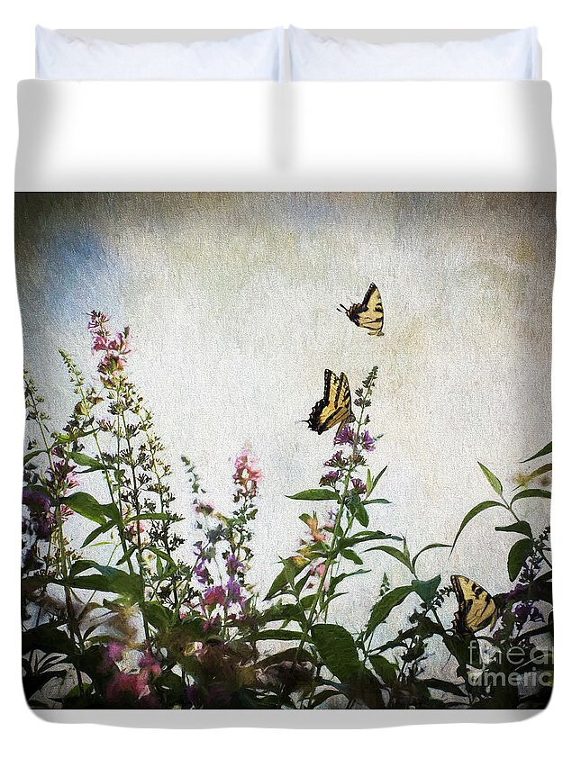 Butterfly Duvet Cover featuring the photograph Butterfly Paradise by Judy Wolinsky