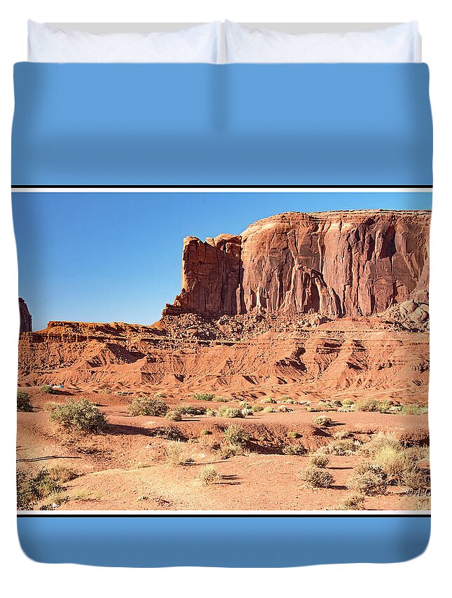 Butte Duvet Cover featuring the photograph Buttes, Desert Floor, Monument Valley, Utah, Arizona Border by A Macarthur Gurmankin