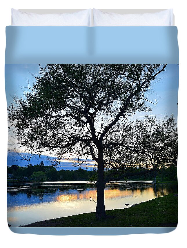 New Bedford Duvet Cover featuring the photograph Buttonwood Pond by Kate Arsenault 
